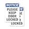 Signmission Please Keep Door Locked, 7 in W x Rectangle, Plastic OS-2PACK-NS-P-710-V-17472 - alternate 1